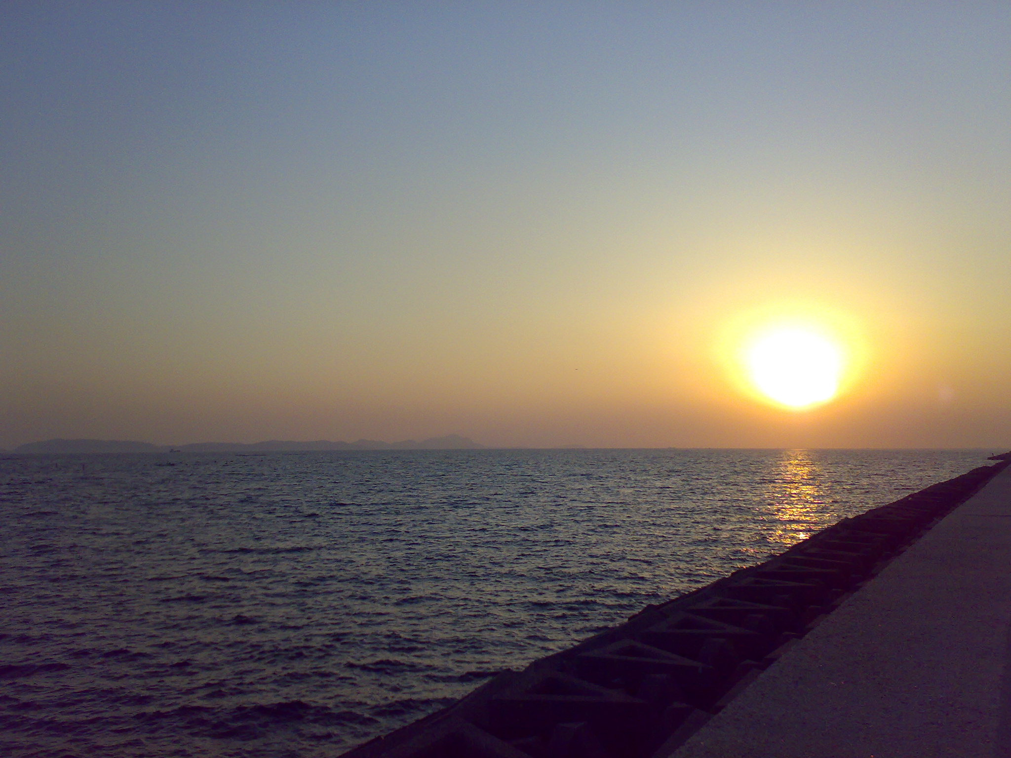 木材港からの夕日