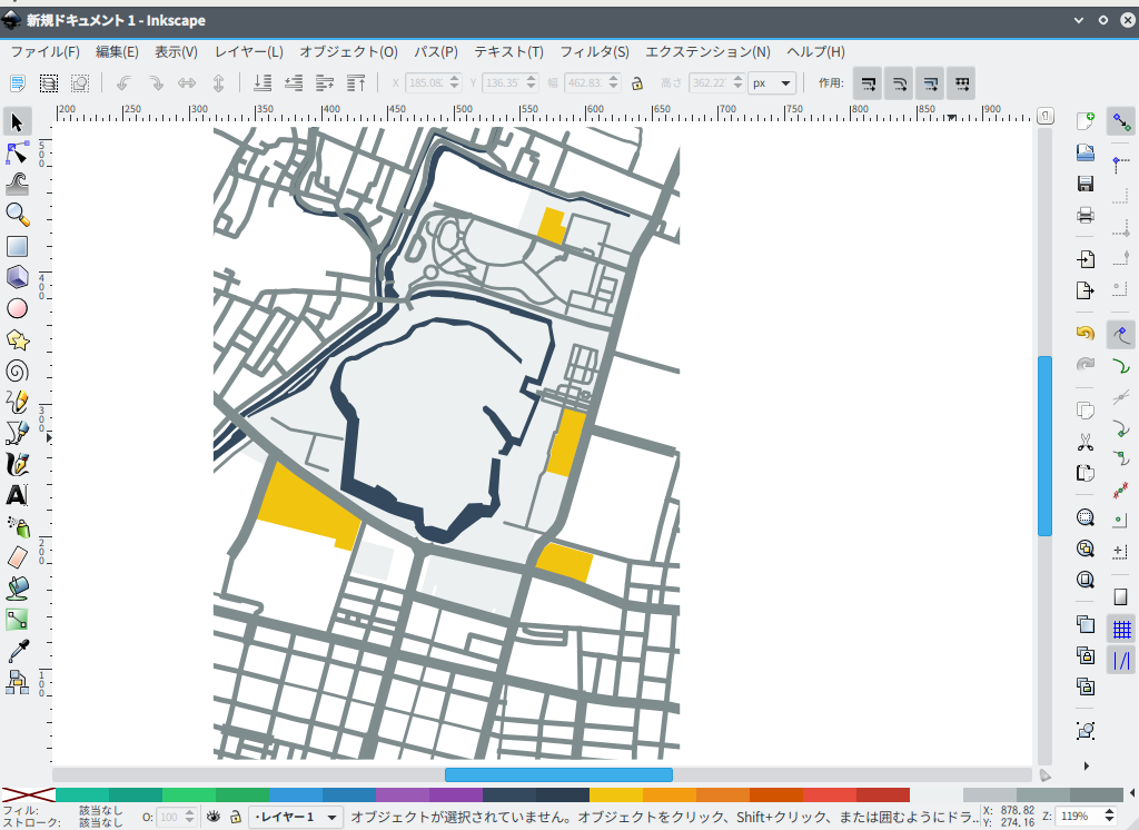 Inkscapeでの編集